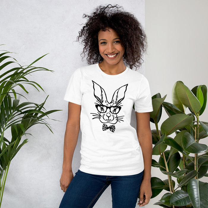 bunny with glasses shirt