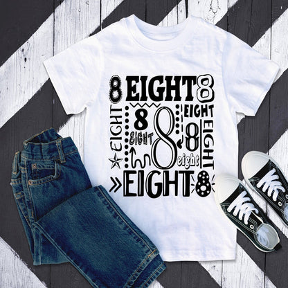 Eight 8th Birthday Shirt