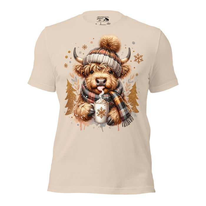Farmhouse style Highland cow shirt for cozy fall outfits.