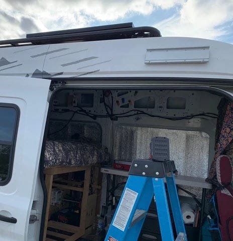Fiamma F45S RV Awning Adapter for Ford Transit_ Installed - Campervan HQ