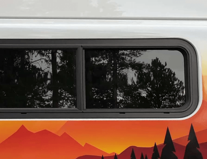 Flarespace Half-Slider Bunk Window (Passenger Side, FS1033R)_ Exterior View - Campervan HQ
