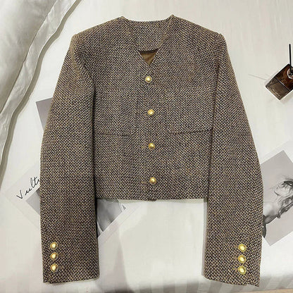 Gina | Women's Cropped Collarless Jacket