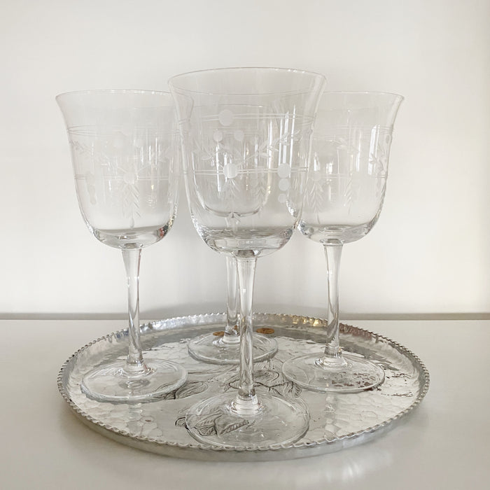 Hammered Floral Tray