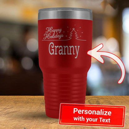 Happy Holidays - PERSONALIZED - 30oz Tumbler-KaboodleWorld