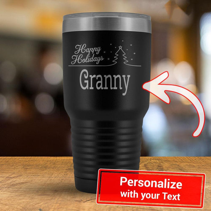 Happy Holidays - PERSONALIZED - 30oz Tumbler-KaboodleWorld