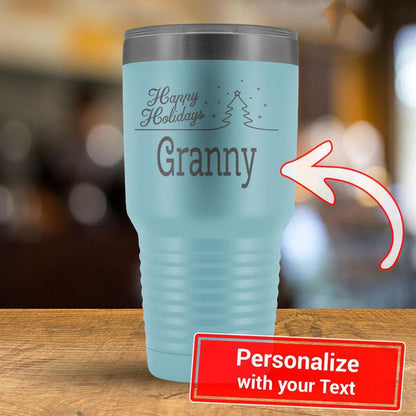 Happy Holidays - PERSONALIZED - 30oz Tumbler-KaboodleWorld