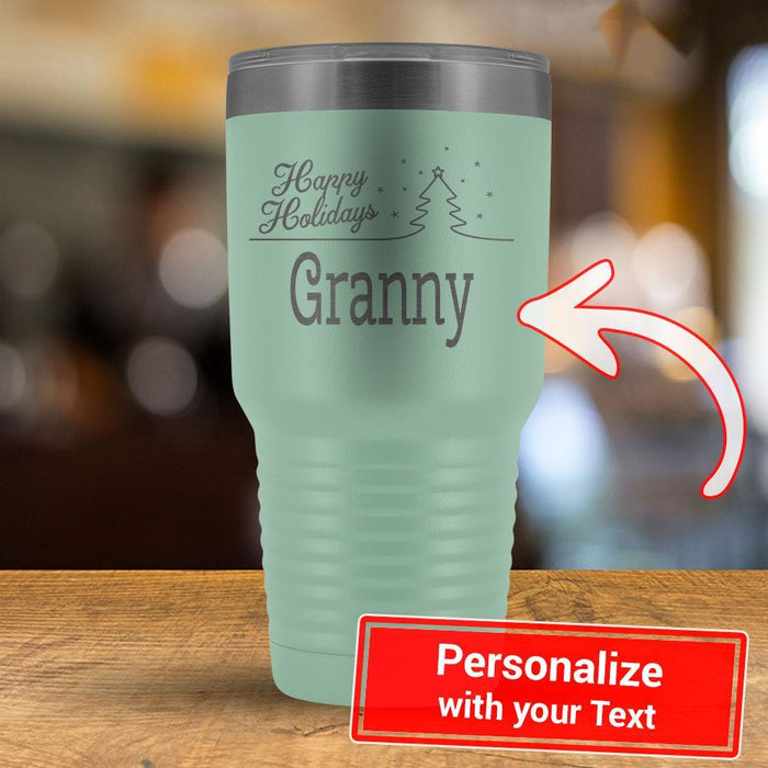 Happy Holidays - PERSONALIZED - 30oz Tumbler-KaboodleWorld