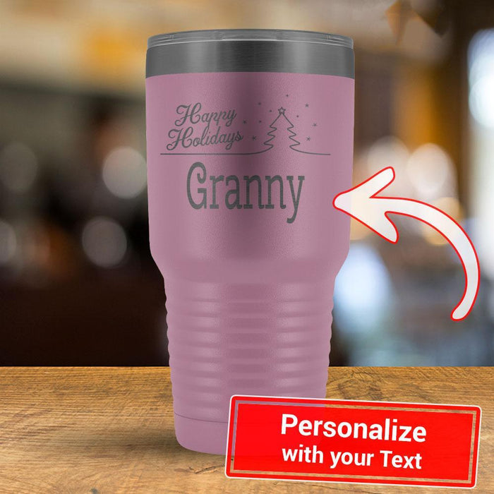 Happy Holidays - PERSONALIZED - 30oz Tumbler-KaboodleWorld