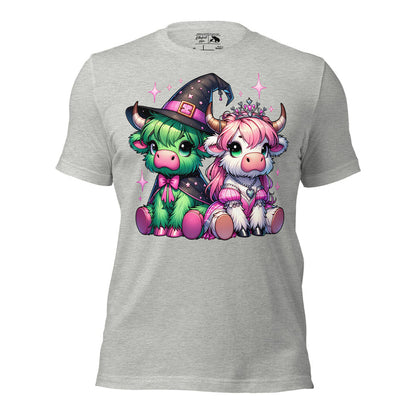 Wicked musical inspired Highland cow shirt with unique design.