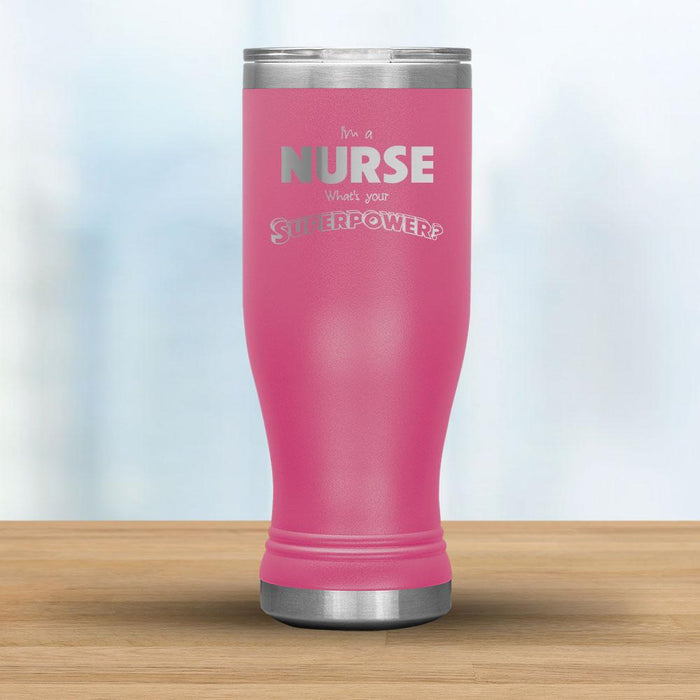 I'm a Nurse What's your Superpower? - 20oz Boho Tumbler-KaboodleWorld