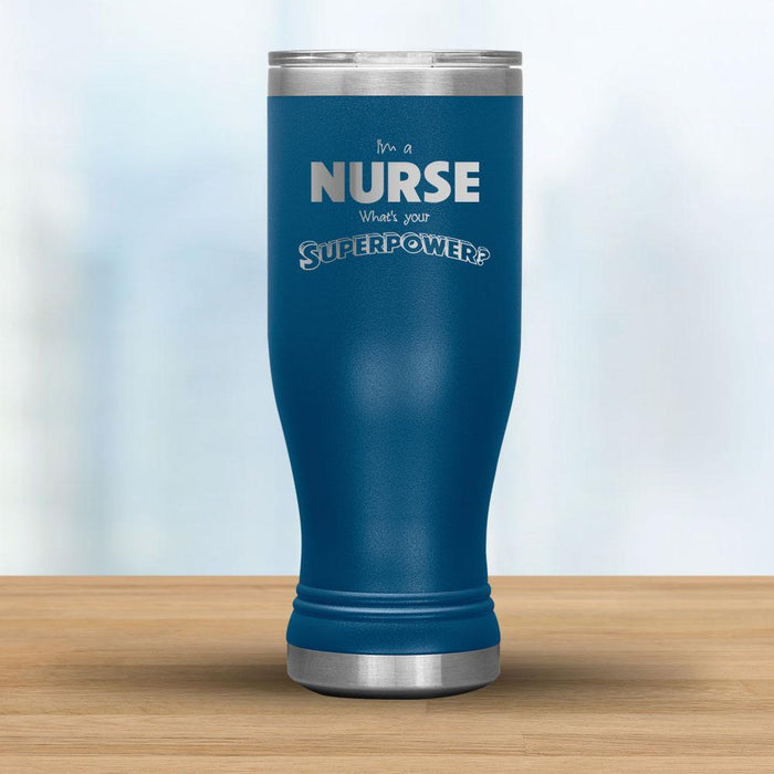 I'm a Nurse What's your Superpower? - 20oz Boho Tumbler-KaboodleWorld