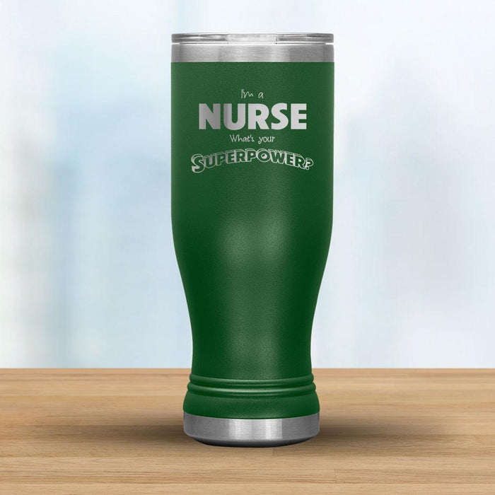 I'm a Nurse What's your Superpower? - 20oz Boho Tumbler-KaboodleWorld