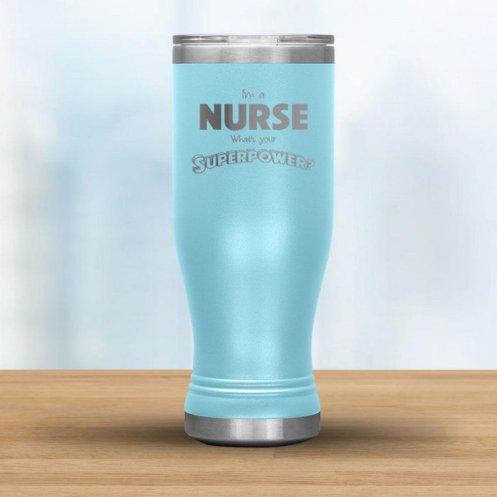 I'm a Nurse What's your Superpower? - 20oz Boho Tumbler-KaboodleWorld