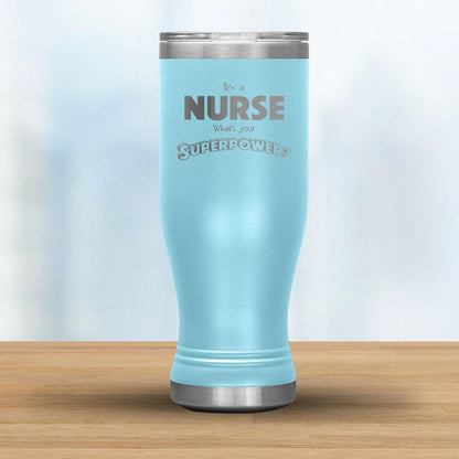 I'm a Nurse What's your Superpower? - 20oz Boho Tumbler-KaboodleWorld