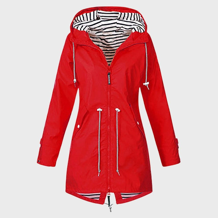 Kathy | Women's Longline Hooded Rain Jacket