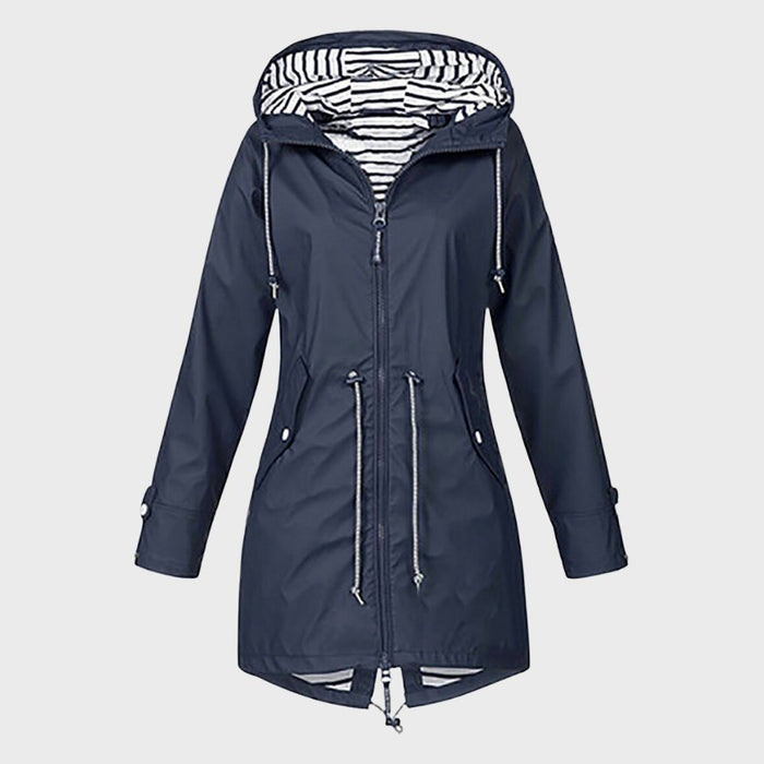 Kathy | Women's Longline Hooded Rain Jacket