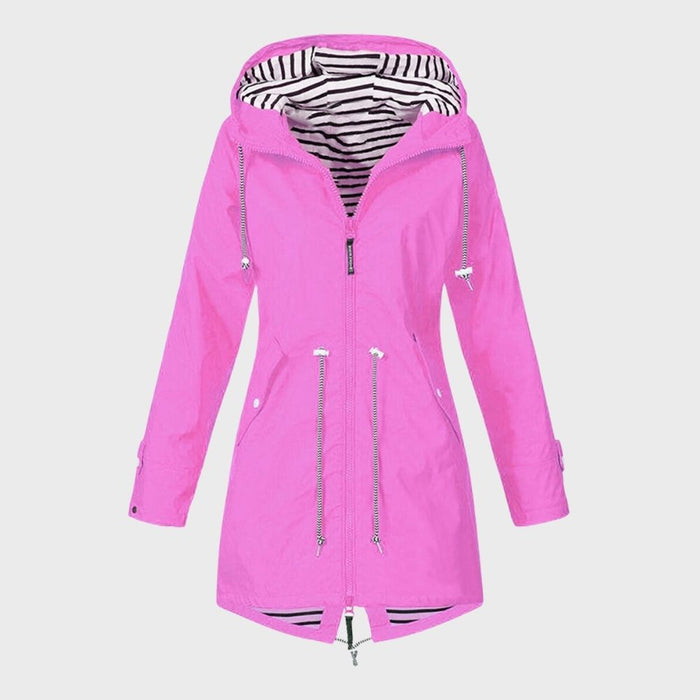 Kathy | Women's Longline Hooded Rain Jacket