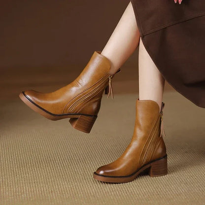 Margaret™ Elegant Leather Boots