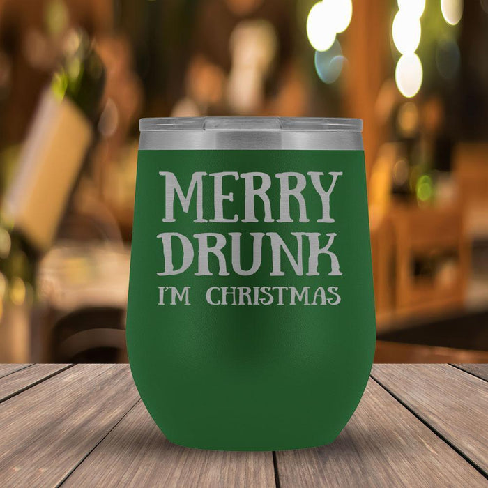 Merry Drunk I'm Christmas - Wine Tumbler-KaboodleWorld