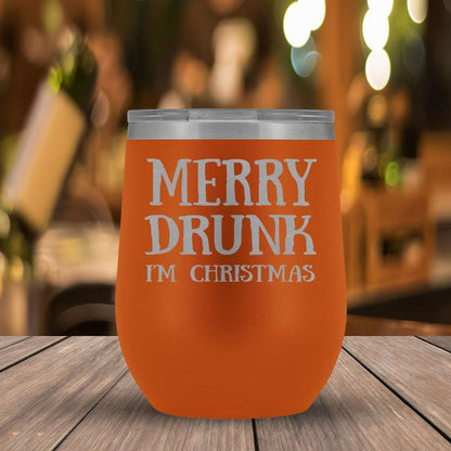 Merry Drunk I'm Christmas - Wine Tumbler-KaboodleWorld