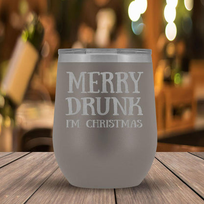 Merry Drunk I'm Christmas - Wine Tumbler-KaboodleWorld