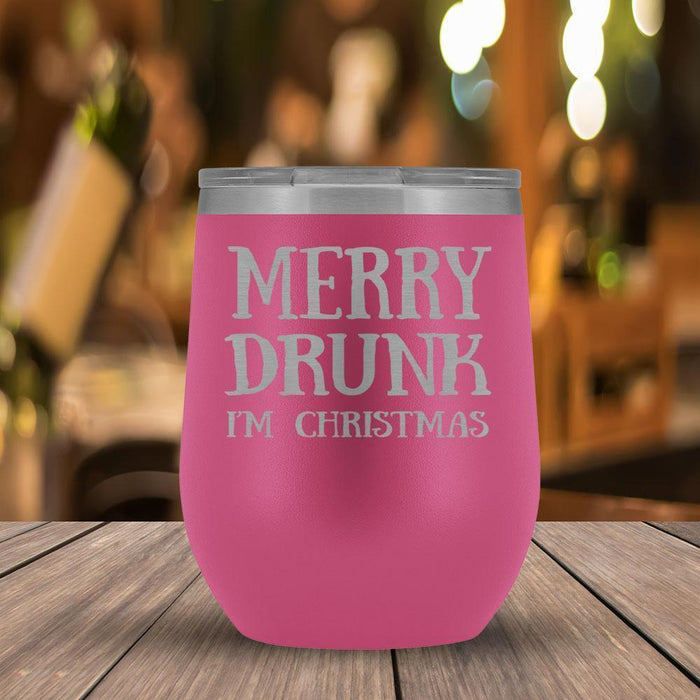 Merry Drunk I'm Christmas - Wine Tumbler-KaboodleWorld