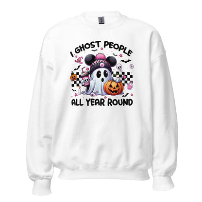 Spooky season crew neck sweatshirt gift for moms and Halloween lovers.