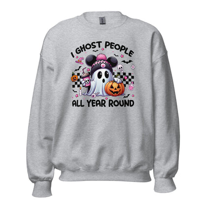 Sarcastic Halloween sweatshirt for women who love ghost humor