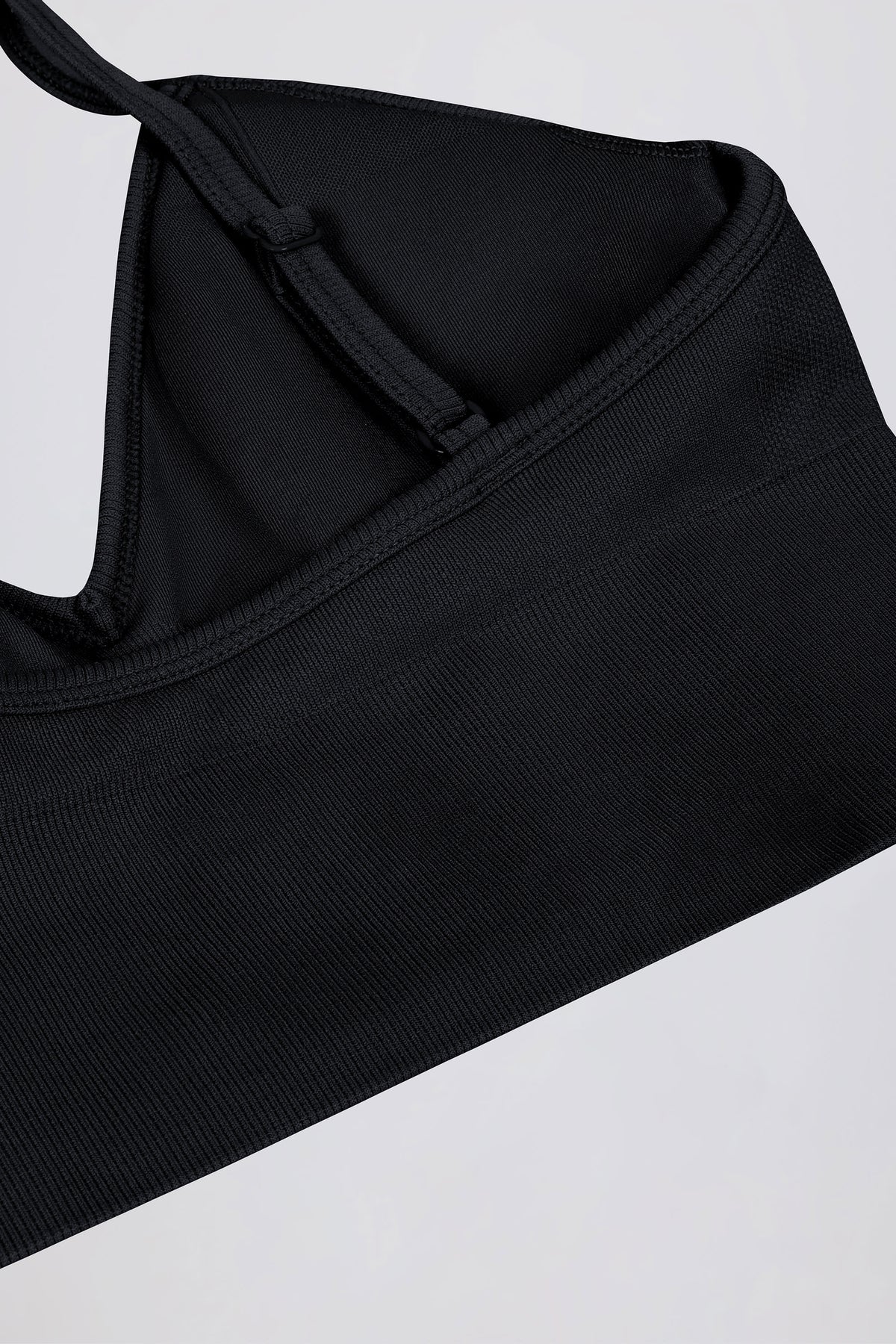 Define Luxe V-Neck Sports Bra in Black