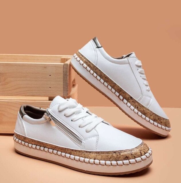 Oluchi  Floral Orthopedic Zipper Sneakers