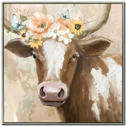 Peach Floral Antlers
