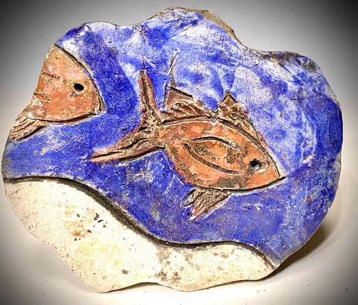 Raku Fish Tile-24
