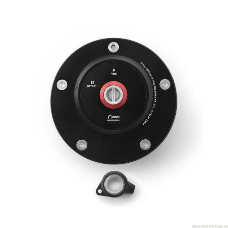 TF086B RIZOMA FUEL TANK CAP STREET  BLACK RIZOMA for APRILIA
