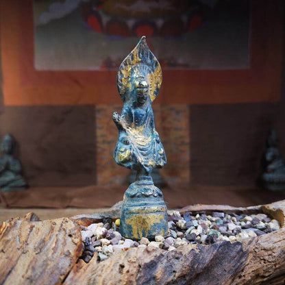Tibetan Statue,Gilt Avalokitesvara,Padmapani - Tibetan Buddhist statue, view 5