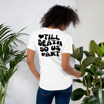 Elegant retro design couple shirts for vow renewal celebration