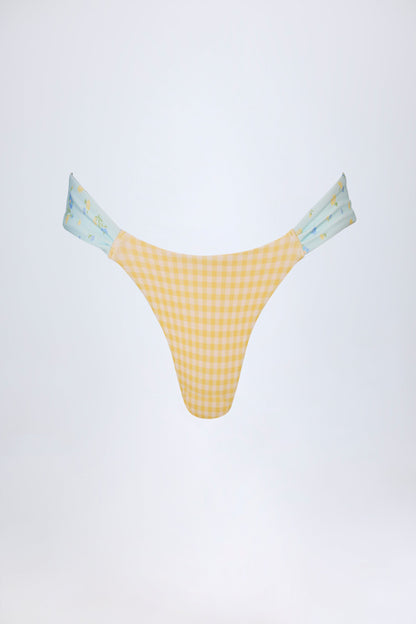 Cheeky Bikini Bottoms in Yellow Gingham