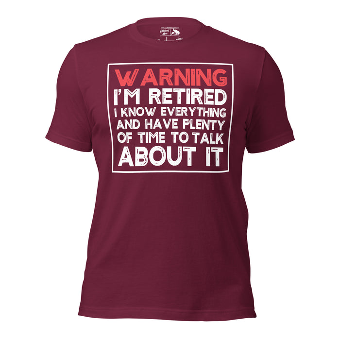 Retirement gift shirt for dad I’m retired and know everything